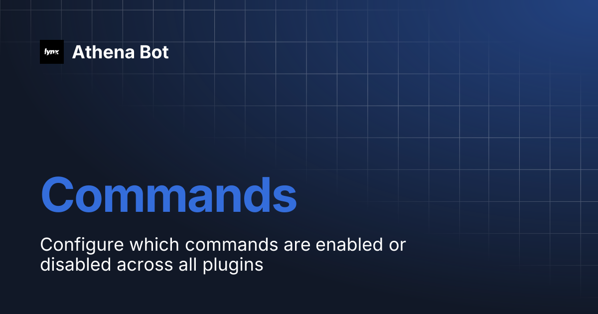 Commands | Athena Bot
