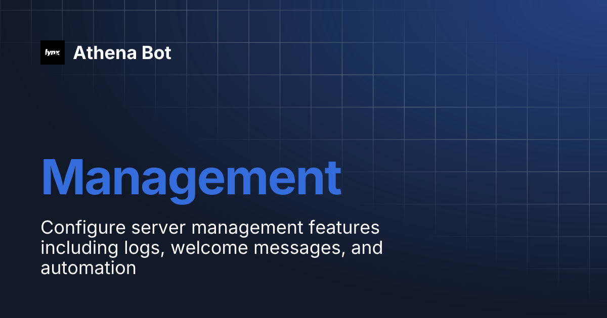 Management | Athena Bot