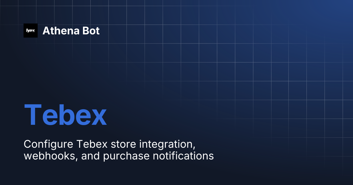 Tebex | Athena Bot